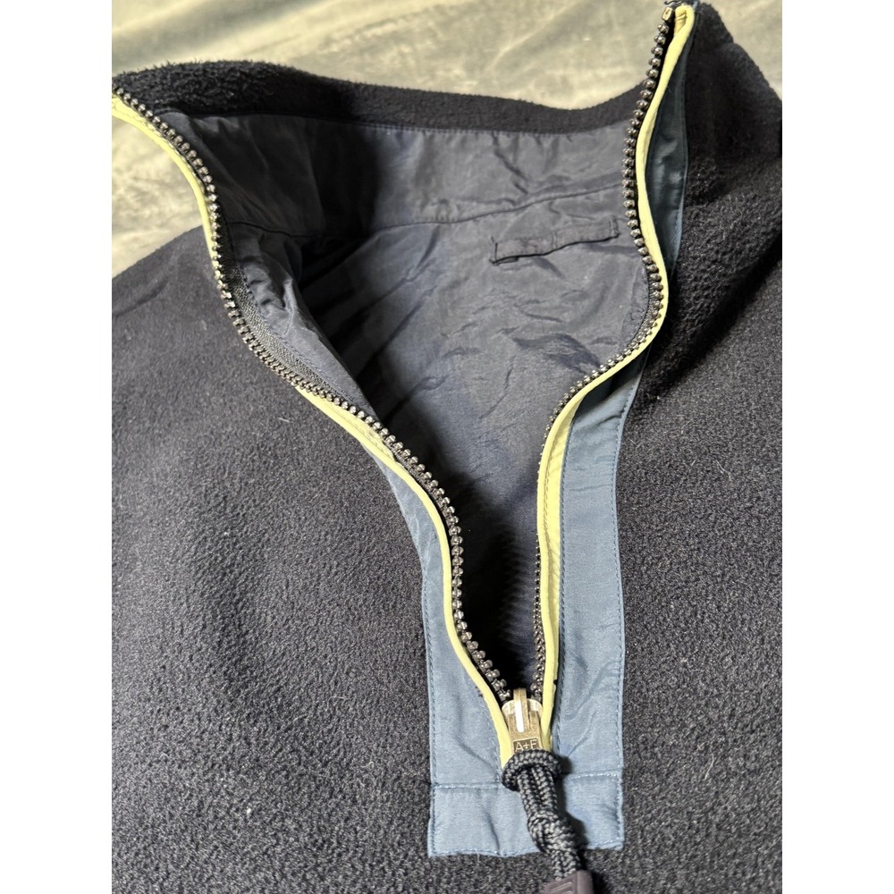 Abercrombie‎ Jacket Mens XL Blue Reversible Fleece Nylon Pullover Anorak 1/4 Zip - Picture 2 of 16